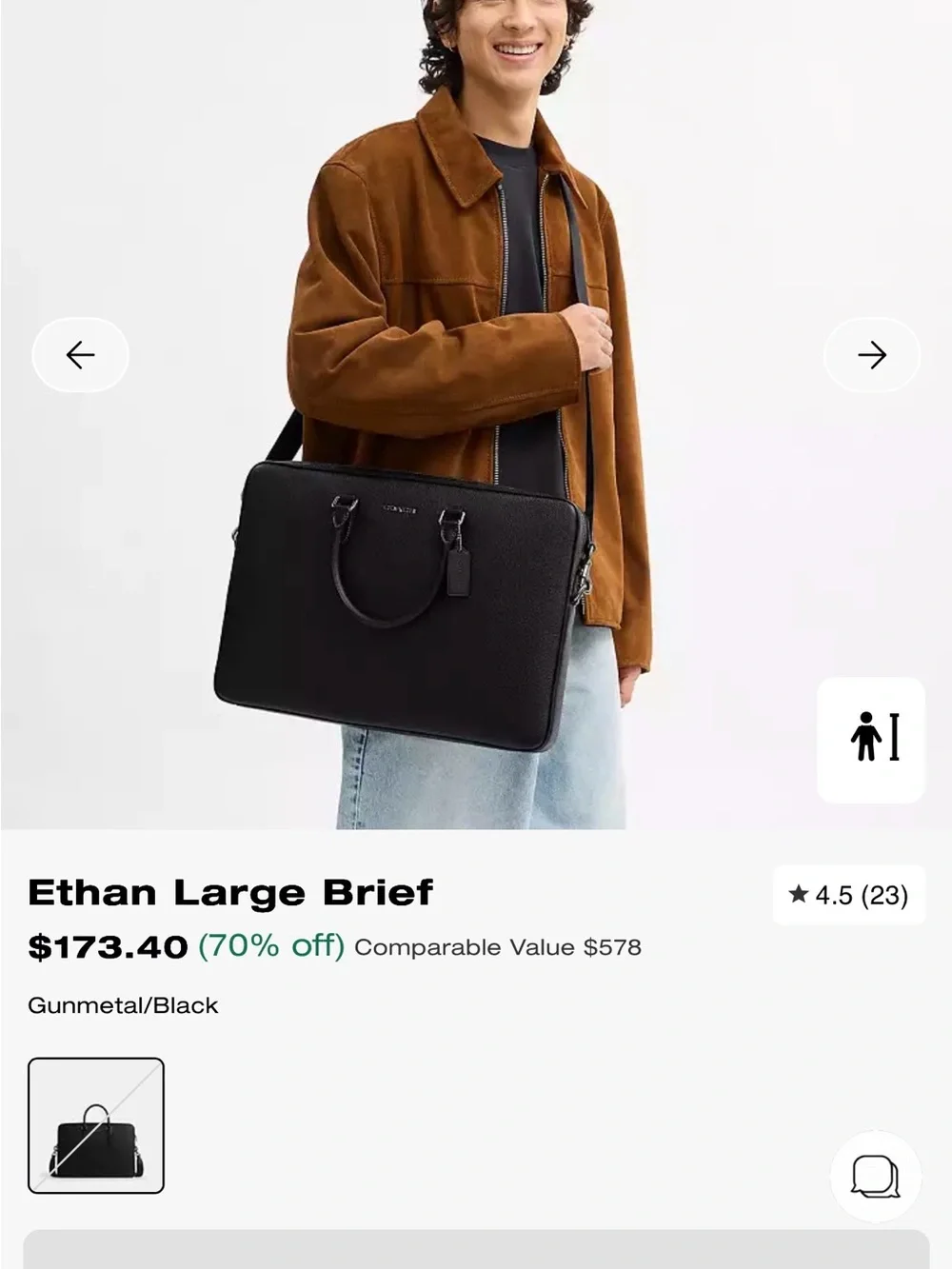 Coach briefcase black